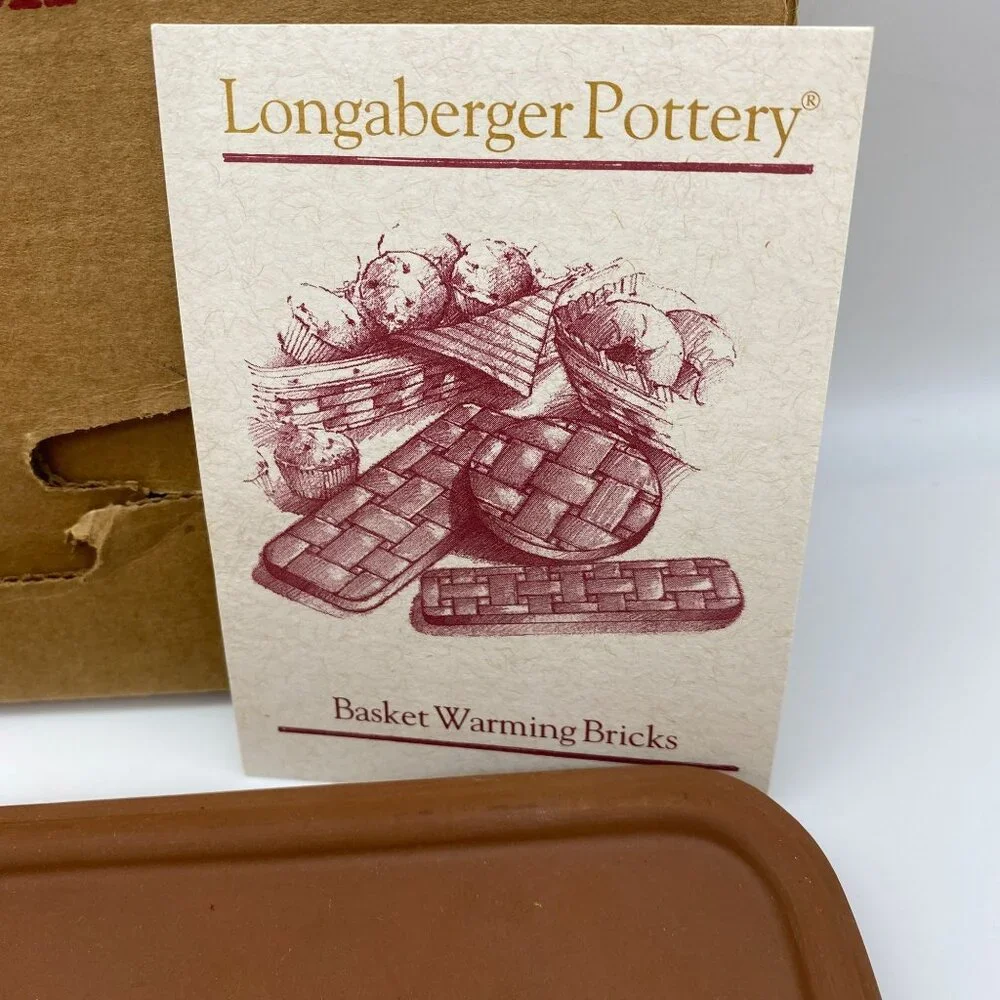 Longaberger bread basket brick #30074‎ with box bread warming brick